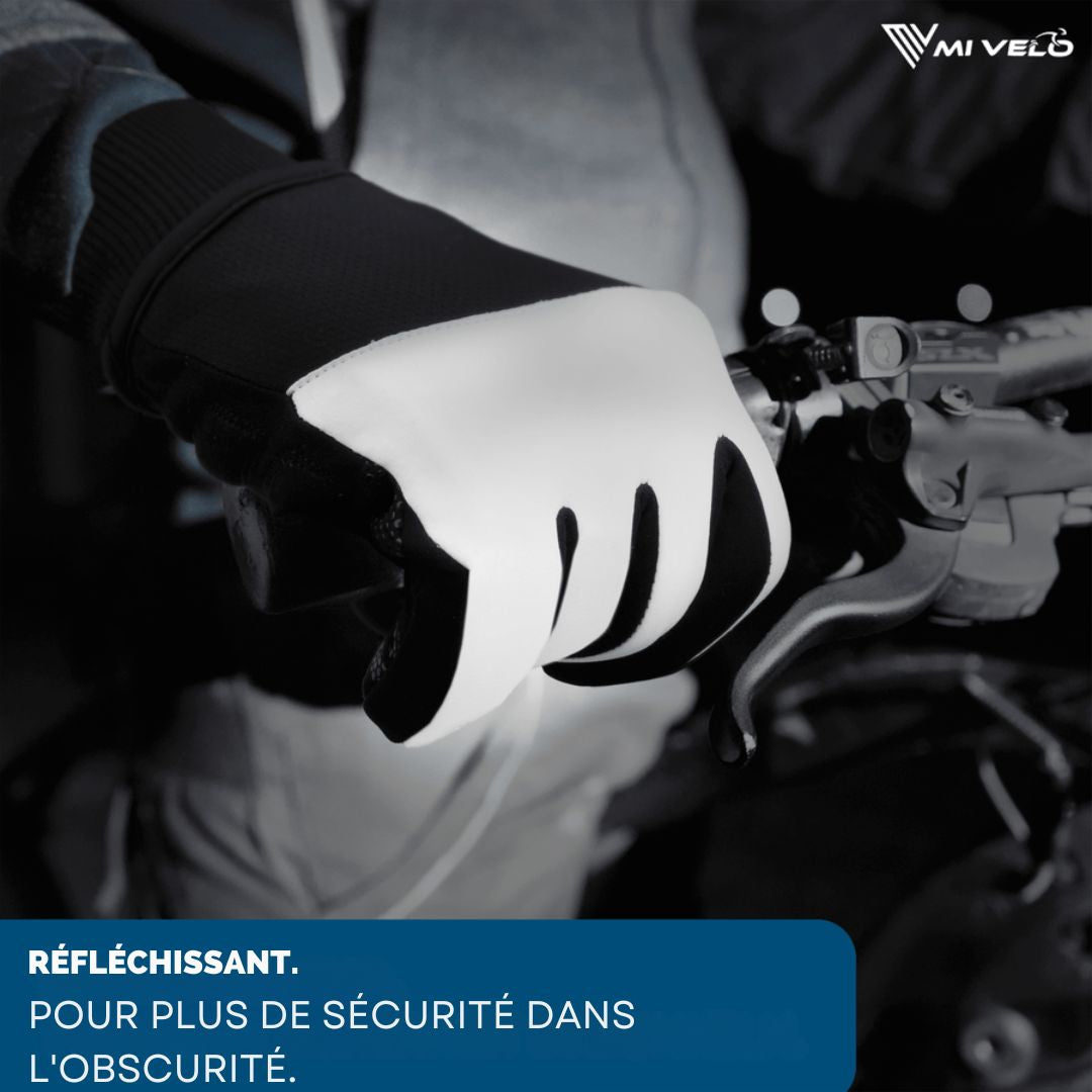 Gants d'hiver MIVELO THERMO-FIT - Polaire thermique & 3M Thinsulate - Unisexe - Taille S - Noirs & Blancs