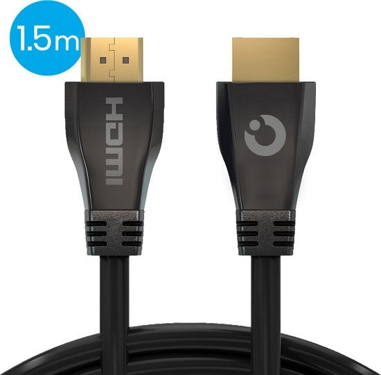 Auronic HDMI Ultra High Speed 2.1 Cable - Ethernet - Câble mâle-mâle - Noir - 1,5 mètre
