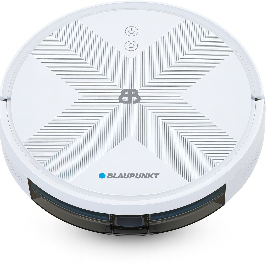 Blaupunkt Robot Aspirateur Bluebot XVAC - Avec station de recharge - Navigation intelligente - Fonction balayage possible - Blanc