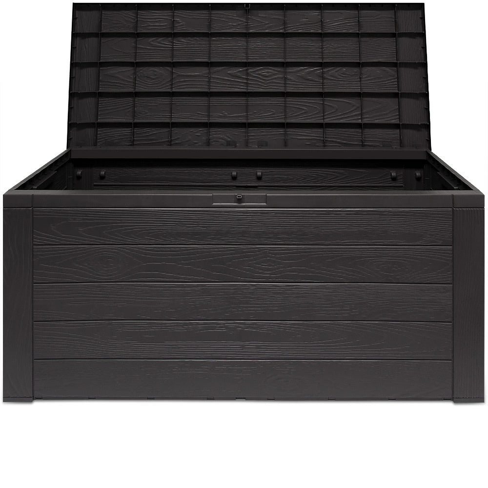 Boîte de rangement éxtérieur - Deubois - anthracite - Extérieur - Convient pour la terrasse, le balcon et le jardin -120 x 46 x 57cm  - Gris