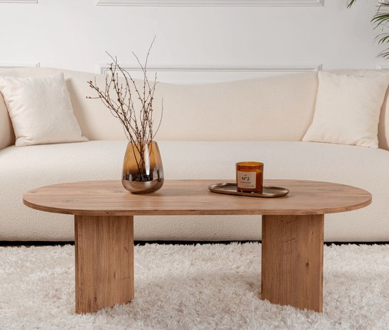 Table basse en bois « Sand » - 60 x 119 x 40 cm - Pin de l'Atlantique