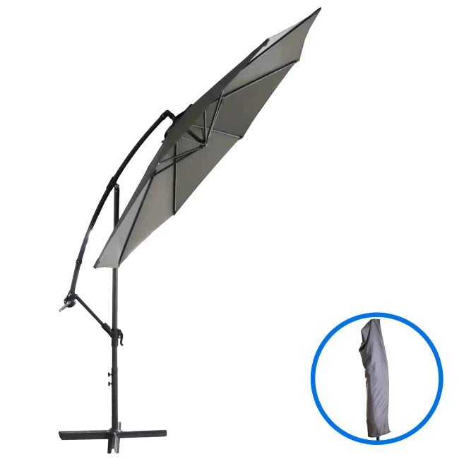Parasol Lifa garden - Rotation 360° - ø300cm - Hauteur 250 cm - Gris