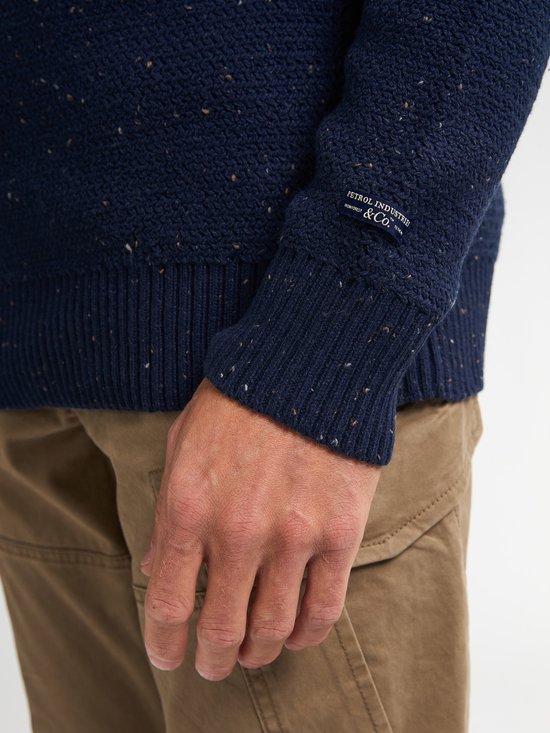 Petrol Industries - Pull mélangé pour homme Buffalo - Bleu - Taille S