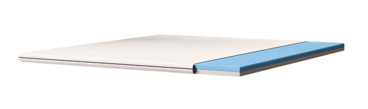 Emma - Surmatelas à bascule - 180 x 200 x 5 cm & design réversible - équipé d'une couche de mousse Airgocell et d'une housse lavable - pour un sommeil doux ou ferme - Polyester blanc et mousse HR