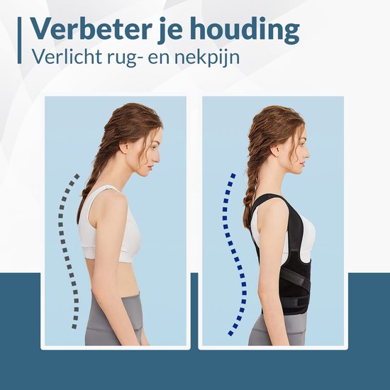 Caresense Back Brace Male & Female Adjustable - Posture corrector - Shoulder braces - Posture correction brace - size L