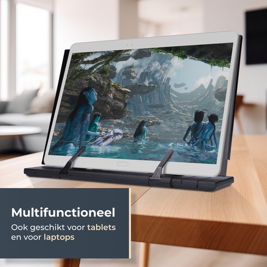 Castagnola Support de livres ajustable - Support de livres avec 7 supports - Support de livres de cuisine en métal - Support de tablettes noir - Support de lecture antidérapant - Support de livres