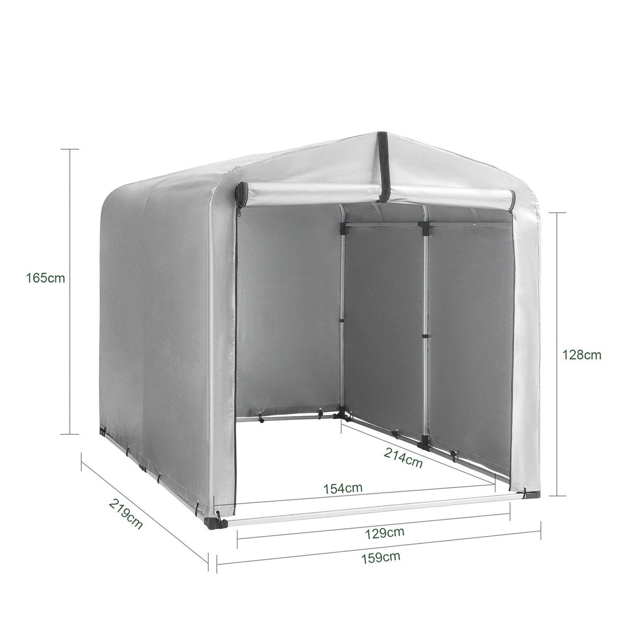 SoBuy KLS11-L Garage à vélo - Foil - 159 x 219 x 165 cm - Blanc