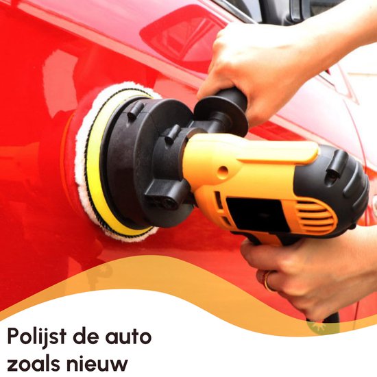 Gtrise Polisher - Polisseuse voiture - 6 disques de polissage - 1400W puissant - Polisseur - Avec Ebook