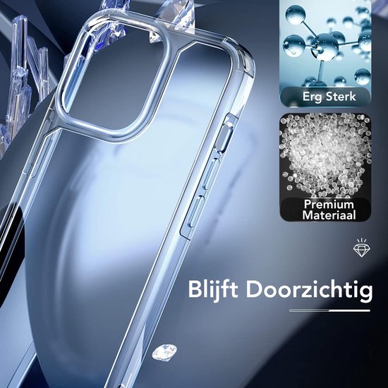 Coque Podec pour iPhone 13 Pro transparente - Lot comprenant 2 protecteurs d'écran + 2 protecteurs d'appareil photo - Coque de téléphone avec verre de protection - Coque transparente