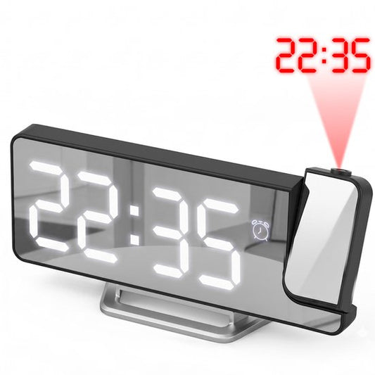 Réveil numérique Nuvance avec projection - Horloge numérique pour chambre à coucher - Fonction snooze - Réveils numériques - Réveil