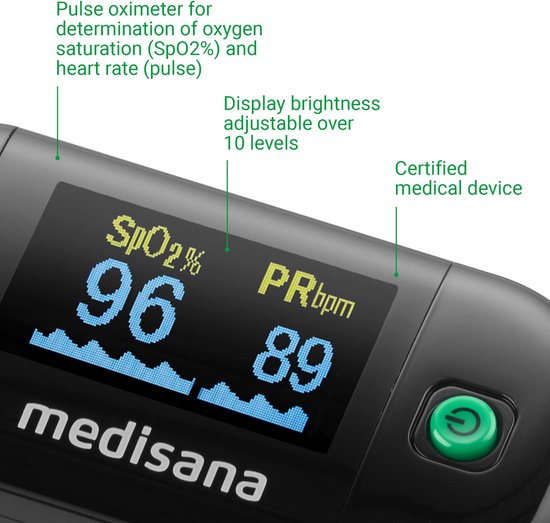 Medisana PM 100 - Oxymètre de pouls noir