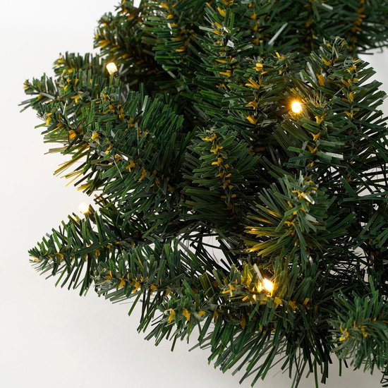 Black Box Trees Couronne de Noël Coeur avec lumières LED - Ø60 cm - Vert