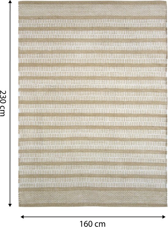 Tapis d'extérieur AXI Aruba – Rectangulaire – 160 x 230 cm – Jaune – Motif géométrique – Tapis d'extérieur – Résistant aux intempéries et aux UV – Tissage plat – Tapis de jardin – Pour l'intérieur et l'extérieur – Tissé à la main