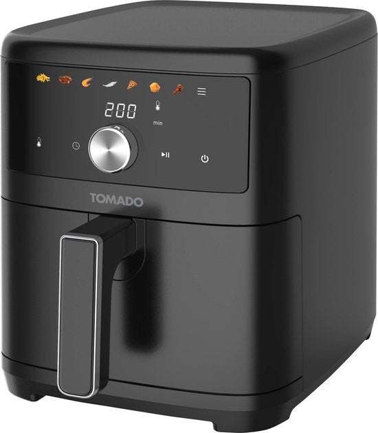 Tomado TAF6001B - XXL Airfryer - 6 litres - Friteuse à air chaud - 1000 gr de frites - Affichage digital - Noir