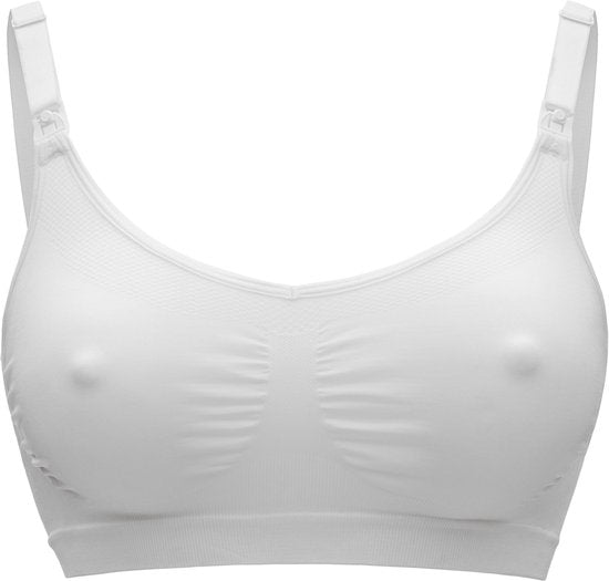 Soutien-gorge Medela Keep Cool - Soutien-gorge d'allaitement sans coutures - Soutien-gorge de grossesse avec 2 zones respirantes - Tissu Soft Touch - Blanc - Taille S