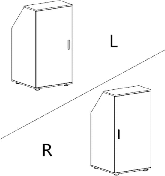 Armoire mur incliné chambre mansardée - armoire de rangement adaptée aux murs inclinés - armoire sous lucarne