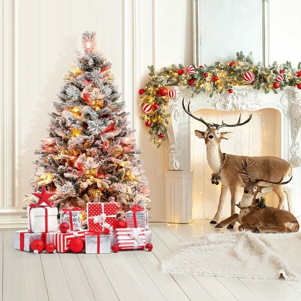 Arbre de Noël artificiel COAST, avec 8 modes d'éclairage et 472 embouts de branches en PE PVC