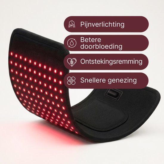 Ceinture de thérapie par lumière rouge Panacea TheraFlex avec câble - Infrarouge 660 et 850 nm - 120 LED - 219 mW/cm²