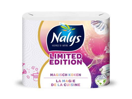 Papier essuie-tout Nalys Édition limitée - 2 couches - 3 rouleaux - Extra absorbant et adapté au contact alimentaire
