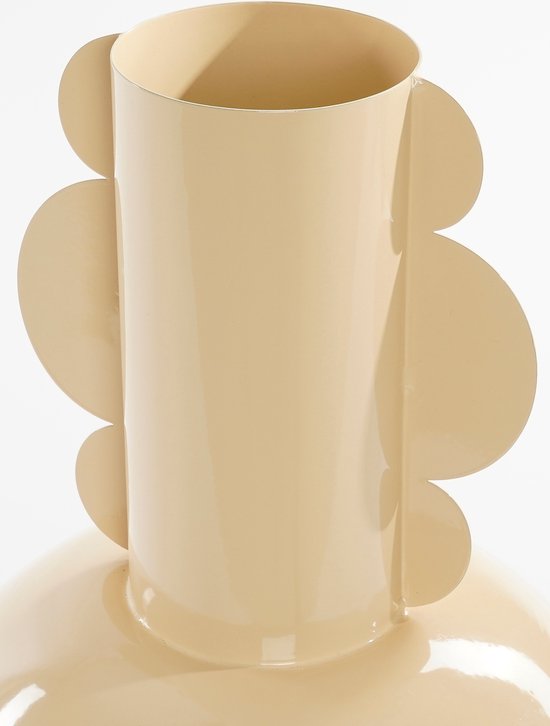 Vase Mica Decorations  - H36 x Ø25 cm - Métal - Beige