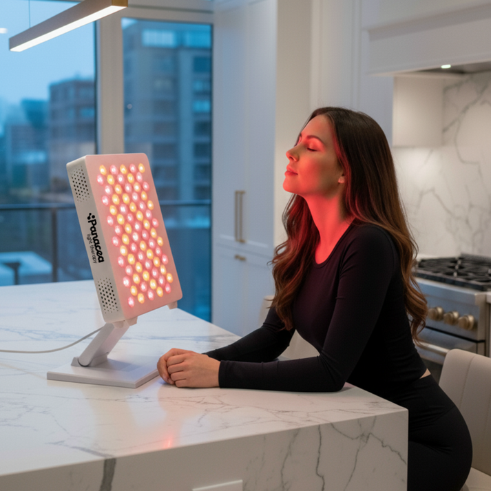 Panacea Lampe de luminothérapie rouge ATP Pro 350 - 70×5W LED - 31.8×22×6 cm - Blanc