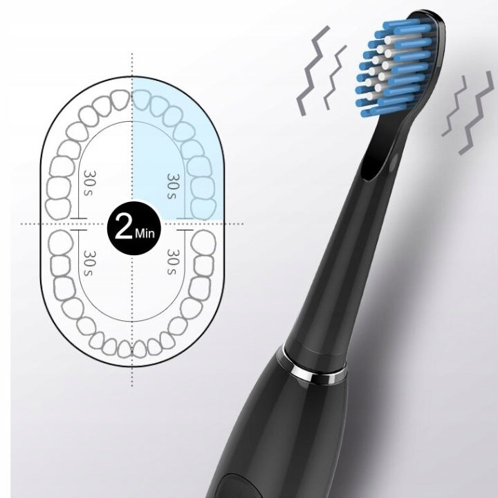 Étui Seago SG-575 noir - Pour brosse à dents sonique - Avec un compartiment pouvant accueillir 5 embouts