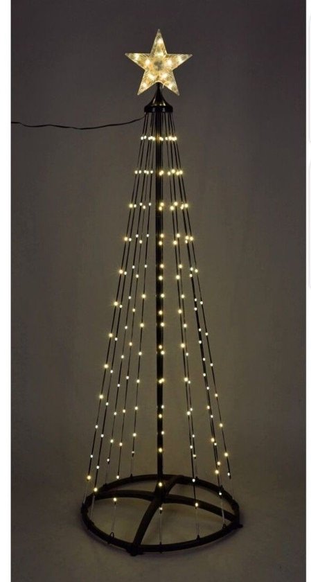 Décoration de Noël extérieure LED 210 cm avec 370 LED blanc chaud