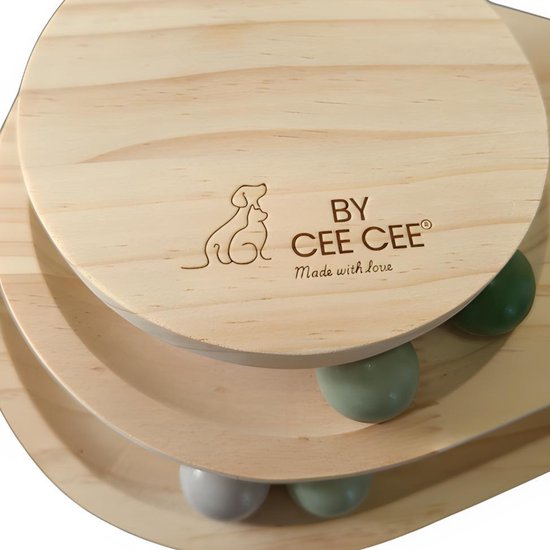 By Cee Cee Scratching Post - griffoir pour chat - griffoir pour chat - jouet en bois pour chat - idéal pour plusieurs chats - 38x24.5x47.5cm - Noa