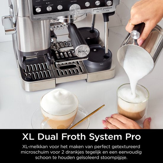 Machine à café Ninja Luxe Café PRO pour expresso et café filtre avec mousseur à lait - ES701EU