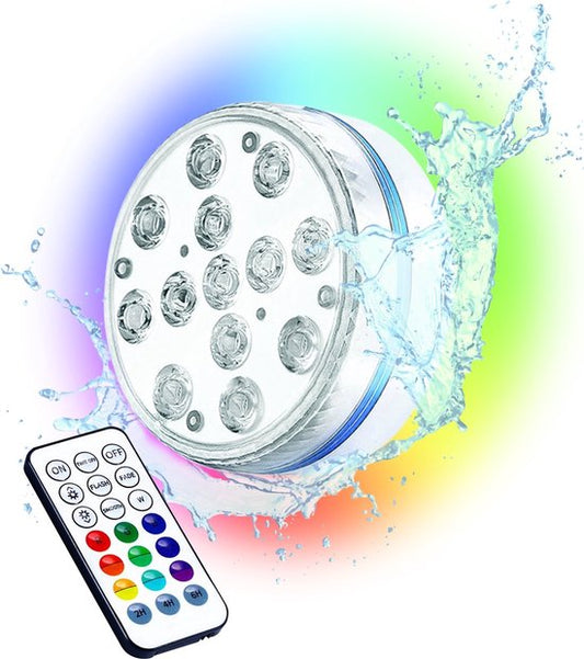 AyeKids Pool Lights - Lampe sous-marine - Jacuzzi - LED - Etanche - Télécommande - 16 couleurs
