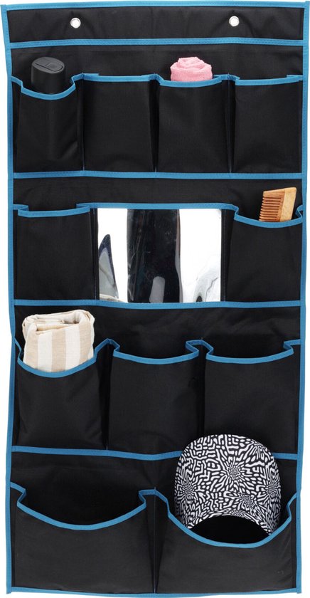 Redcliffs Organiseur de tente avec miroir - 11 compartiments - 45x90cm - polyester Oxford 600D - revêtement PU