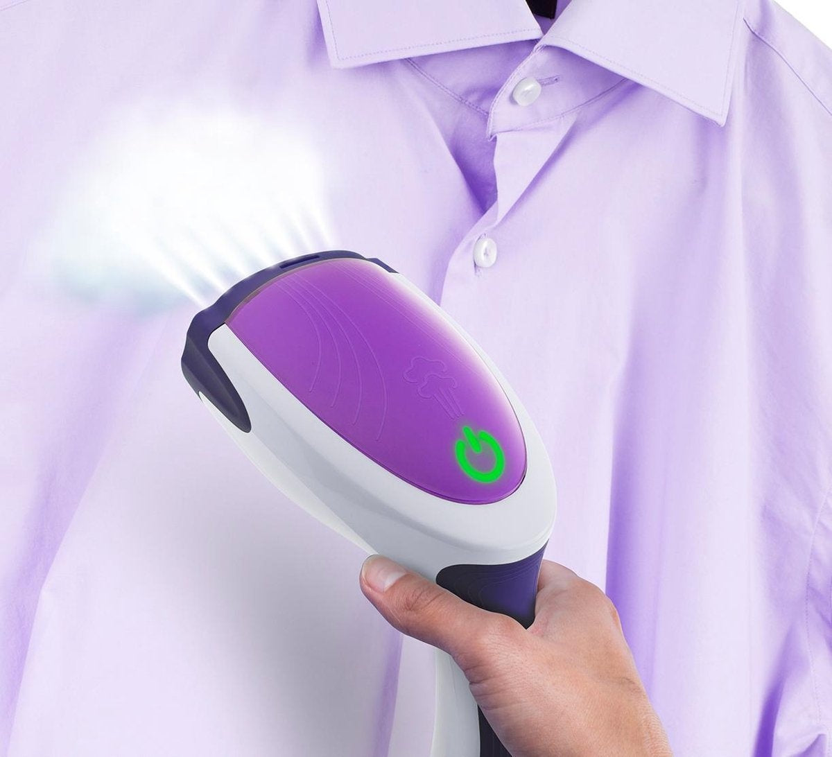 Tristar Steamer à vêtements ST-8916 - Pour vêtements et meubles - Inclut 2 brosses d'appoint - Violet/Blanc