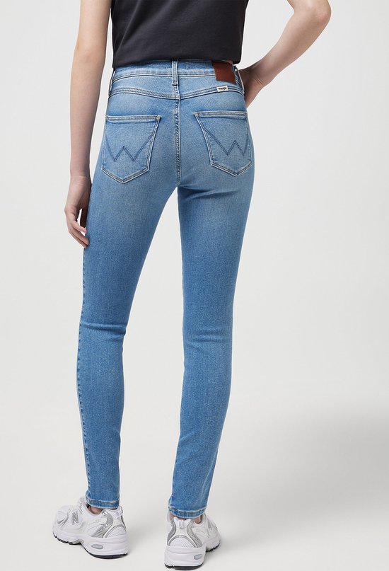 WRANGLER HIGH SKINNY BLUE LOVE SKINNY JEANS-LADIES