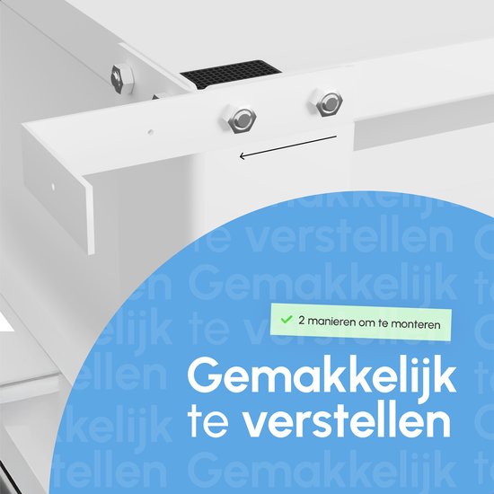 Bodo® Set d'ancrage mural blanc - Pour le dispositif de levage de lave-linge Bodo