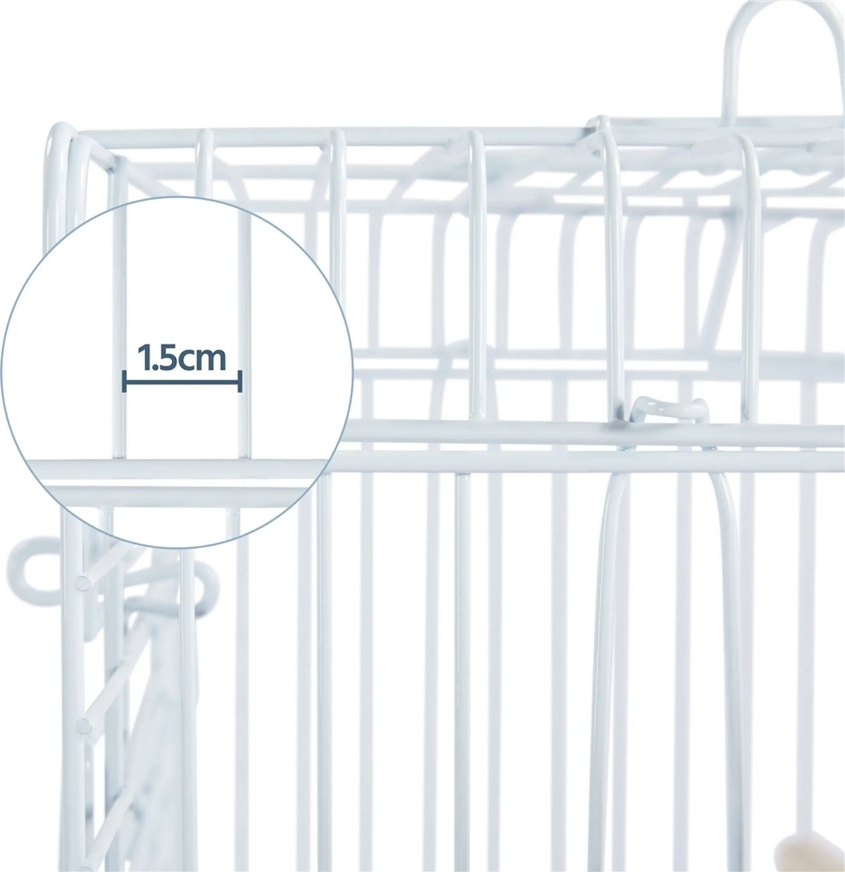 Yaheetech Cage à oiseaux avec jouets - 40 x 40 x 58 cm - équipée d'une ouverture supplémentaire en haut et d'un plateau coulissant et de 4 perchoirs en bois - pour perruches et canaris - métal noir et bois