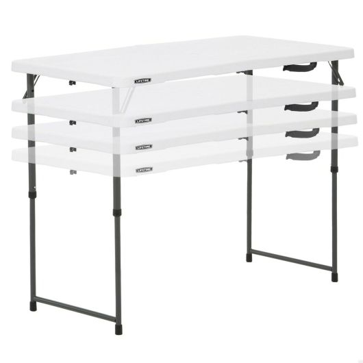 Lifetime Table Kevin - Blanc - Pliable - 122x61x91cm