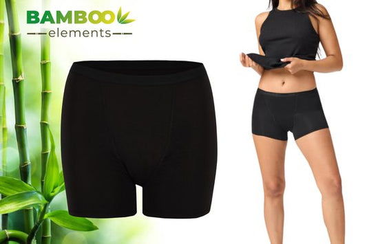 Bamboo Elements - Menstrual Underwear - Hipster - Black - Period Underwear - Menstrual Briefs - Underwear Ladies Boxer Shorts