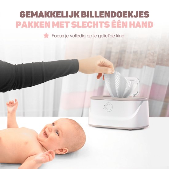 Vulpes Goods® BabyCare - Chauffe-serviettes PRO - Chauffe-serviettes humides - Boîte à serviettes - 3 niveaux de chaleur et chauffage rapide - Fonction veilleuse - Sécurité enfants - Blanc