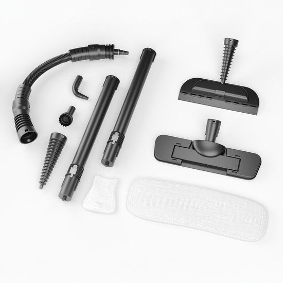 Nettoyeur vapeur 2-en-1 CleanKoala – Temps de chauffe de 15 secondes – 30 minutes d'autonomie – 12 accessoires et 3 lingettes supplémentaires inclus