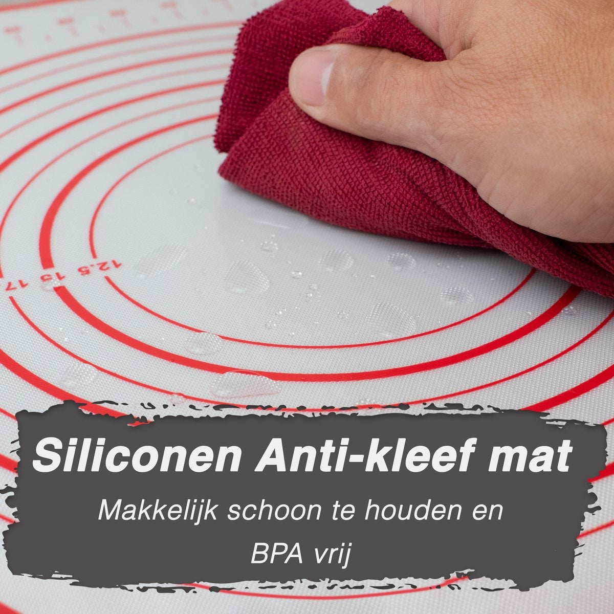 Nimma® Rouleau à pâte - Réglable - Avec tapis de cuisson XL 60 x 40 cm - Antiadhésif - Tapis à pâte - acier inoxydable