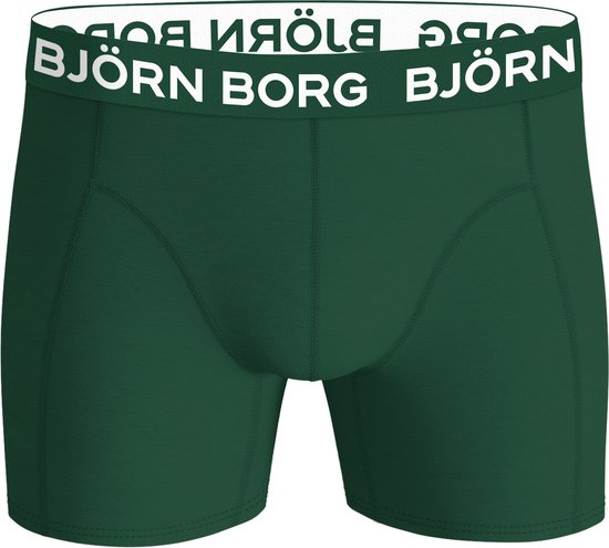 Boxers Björn Borg en coton stretch - Taille XXL - boxers pour homme, longueur standard (lot de 7) - vert - noir - bleu - noir - bleu - noir - bleu