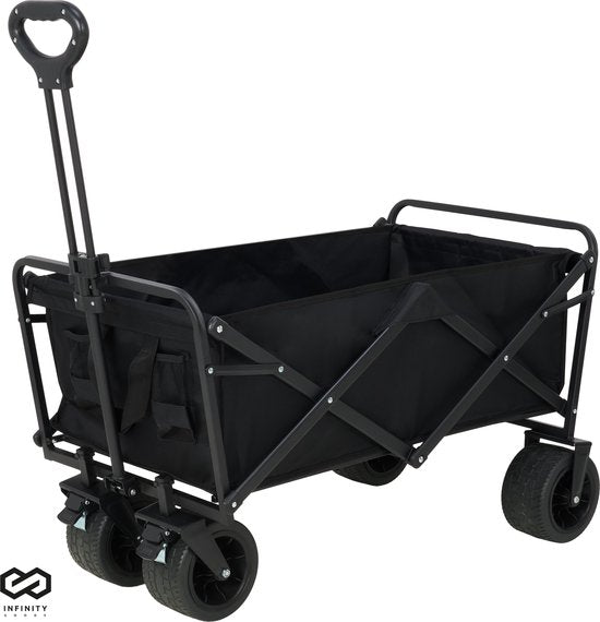 Infinity Goods Bolder Cart XL - pliable - capacité de charge de 180KG - roues pivotantes - 95 x 57 x 96 CM - réglable - noir
