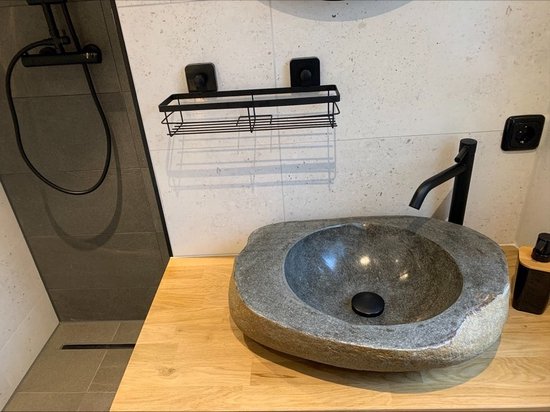 Robinet de lavabo Differnz Haut – Courbé – Mitigeur eau froide et chaude – Noir mat