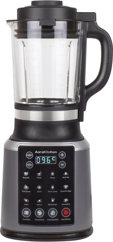 AoraKitchen Soup Maker & Blender - 2 en 1 - 15 Programmes - 1.75L - Fonction Nettoyage & Maintien au chaud