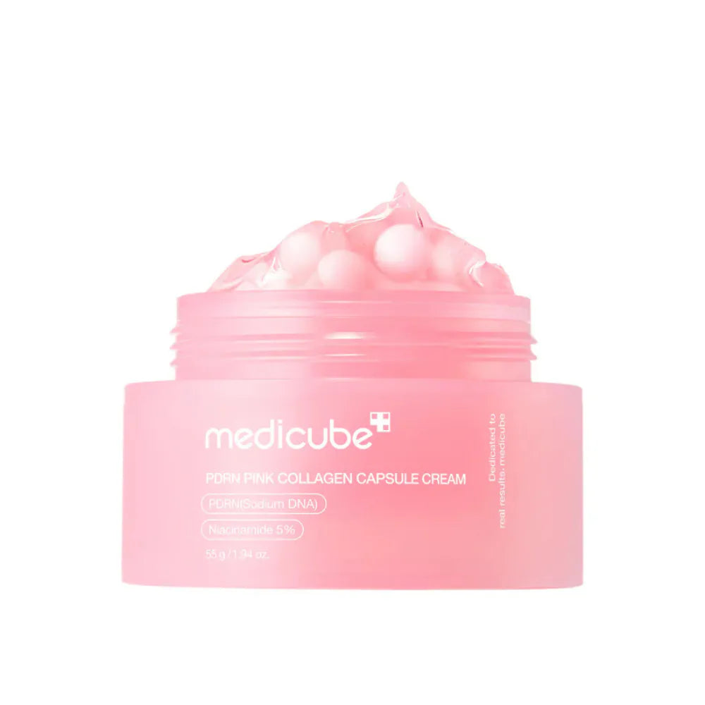Medicube PDRN Pink Collagen Capsule Cream 55 g - Crème pour le visage au PDRN, au collagène, à la niacinamide et à l'acide hyaluronique - Hydratante et raffermissante