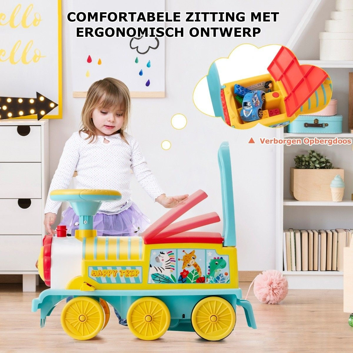 Train électrique pour enfants Coast 6V avec 16 rails pour les enfants de 3 ans et plus