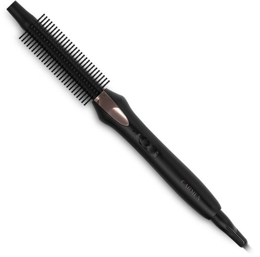 Carmen CTB3085B - Brosse à boucler - Diamètre 19 mm - Double tension - Brosse chauffante - Éléments chauffants en céramique - Indicateur marche/arrêt - Facile à nettoyer