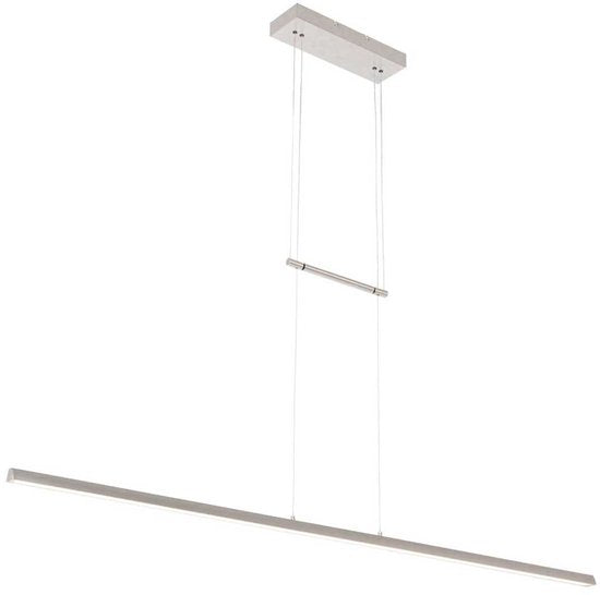 Suspension Profilo 3318ST de Steinhauer, en acier, largeur 150 cm, hauteur réglable de 110 à 170 cm, 2 100 lumens, design moderne pour une utilisation en intérieur