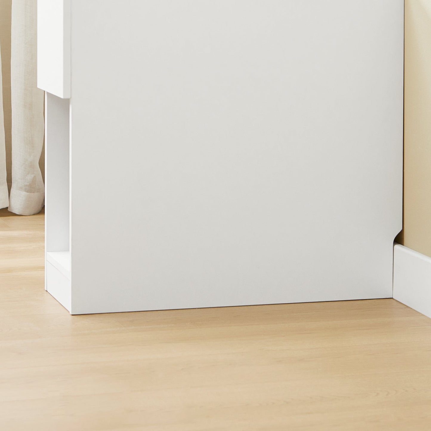 SoBuy FBT162-WN Table de chevet 20x60x65 cm Blanc avec 3 compartiments pour lit à ressorts et petites chambres