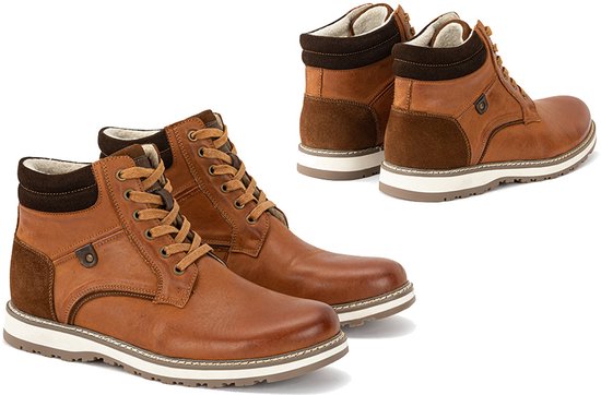 Milanoro - Baskets élégantes en cuir pour homme - Noir - Pointure 42